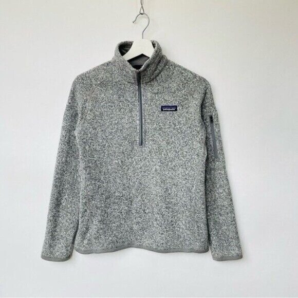 PATAGONIA Size S Better Sweater 1/4 Zip Fleece Pullover Gray D8 - Picture 1 of 14